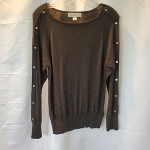 Michael Kors XS Dark Grey L/S Sweater EUC